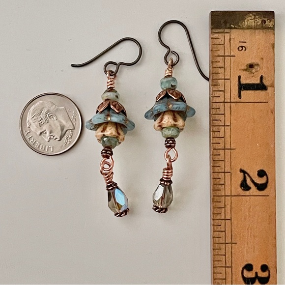 ARTISAN Earrings - “Flora Belle” Dangles - Picture 6 of 10